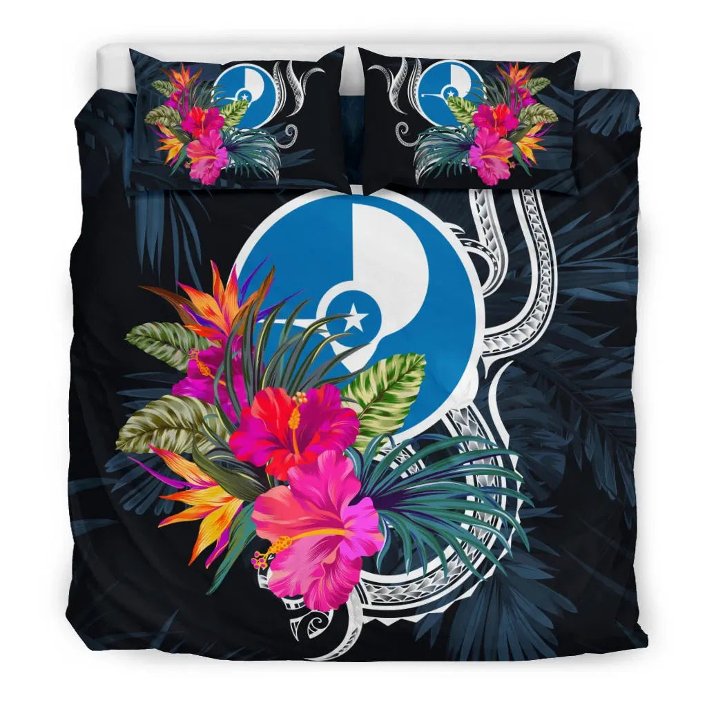 Polynesian Bedding Set - Yap Duvet Cover Set Tropical Flowers
