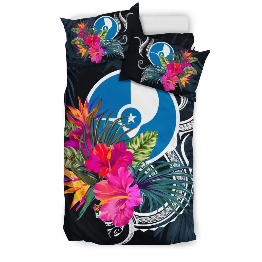 Polynesian Bedding Set - Yap Duvet Cover Set Tropical Flowers