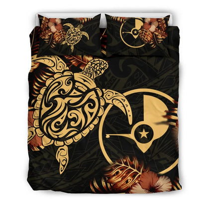 Polynesian Duvet Cover Set - Yap Duvet Cover Set Turtle Lucky