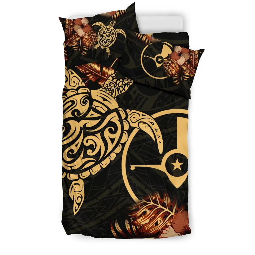 Polynesian Duvet Cover Set - Yap Duvet Cover Set Turtle Lucky