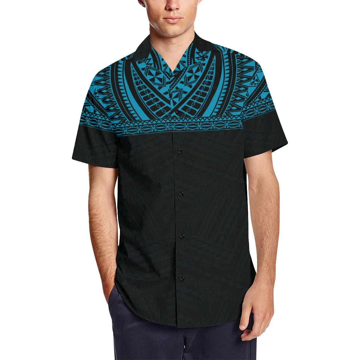 Polynesian Blue Short Sleeve Shirt
