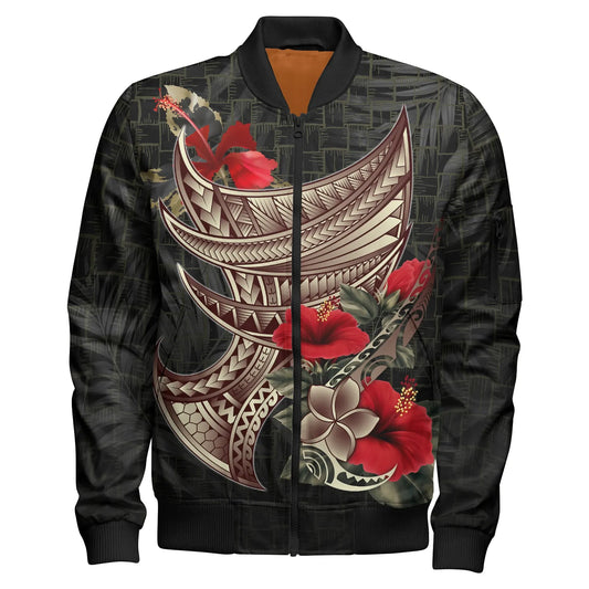 Polynesian Bomber Jacket- Polynesian Tribal Vintage Style