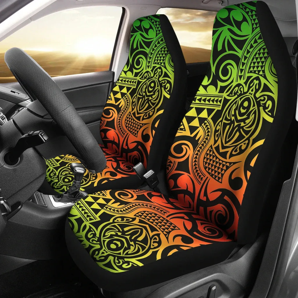 Polynesian Car Seat Cover - Polynesian Tattoo 52