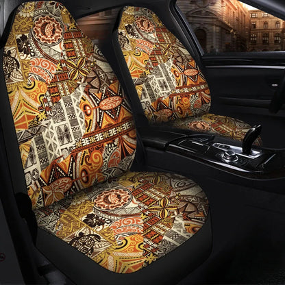 Polynesian Car Seat Cover - Tribal Fabric Patchwork Special Style