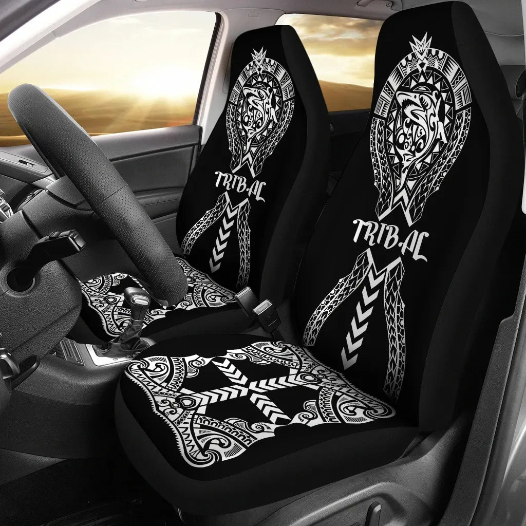 Polynesian Car Seat Covers - Polynesian Shark Tattoo Tribal