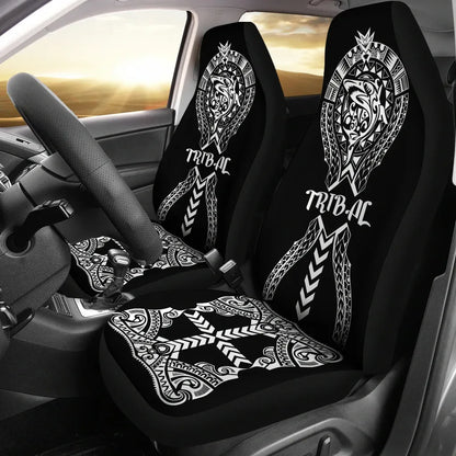 Polynesian Car Seat Covers - Polynesian Shark Tattoo Tribal
