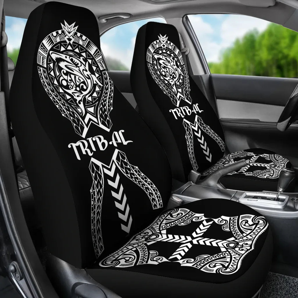Polynesian Car Seat Covers - Polynesian Shark Tattoo Tribal