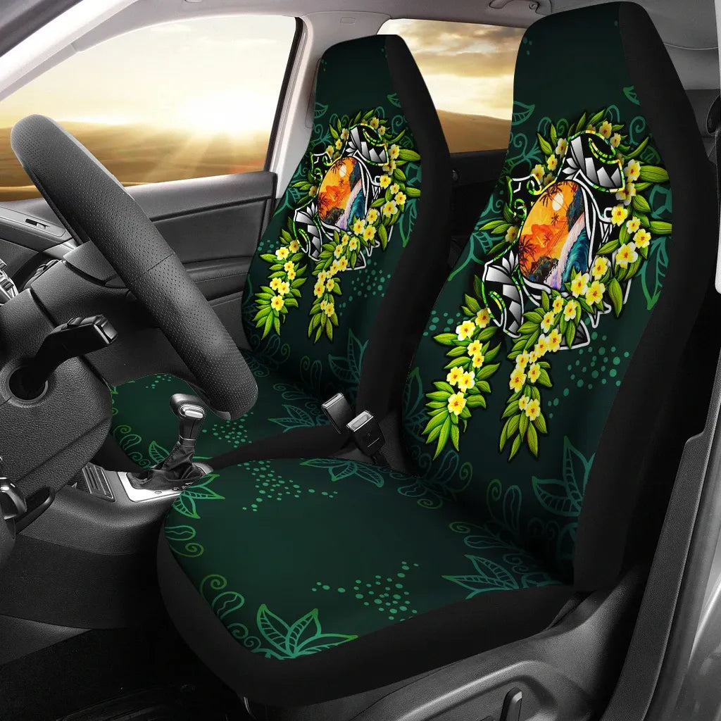 Polynesian Car Seat Covers - Ti Leaf Lei Turtle