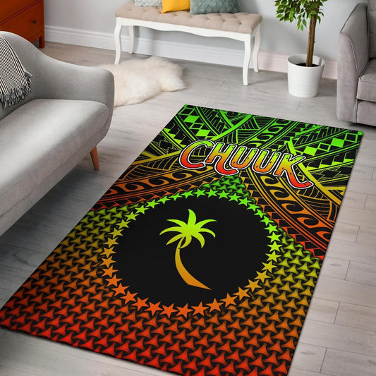 Polynesian Chuuk Area Rug - Reggae Vintage Polynesian Patterns