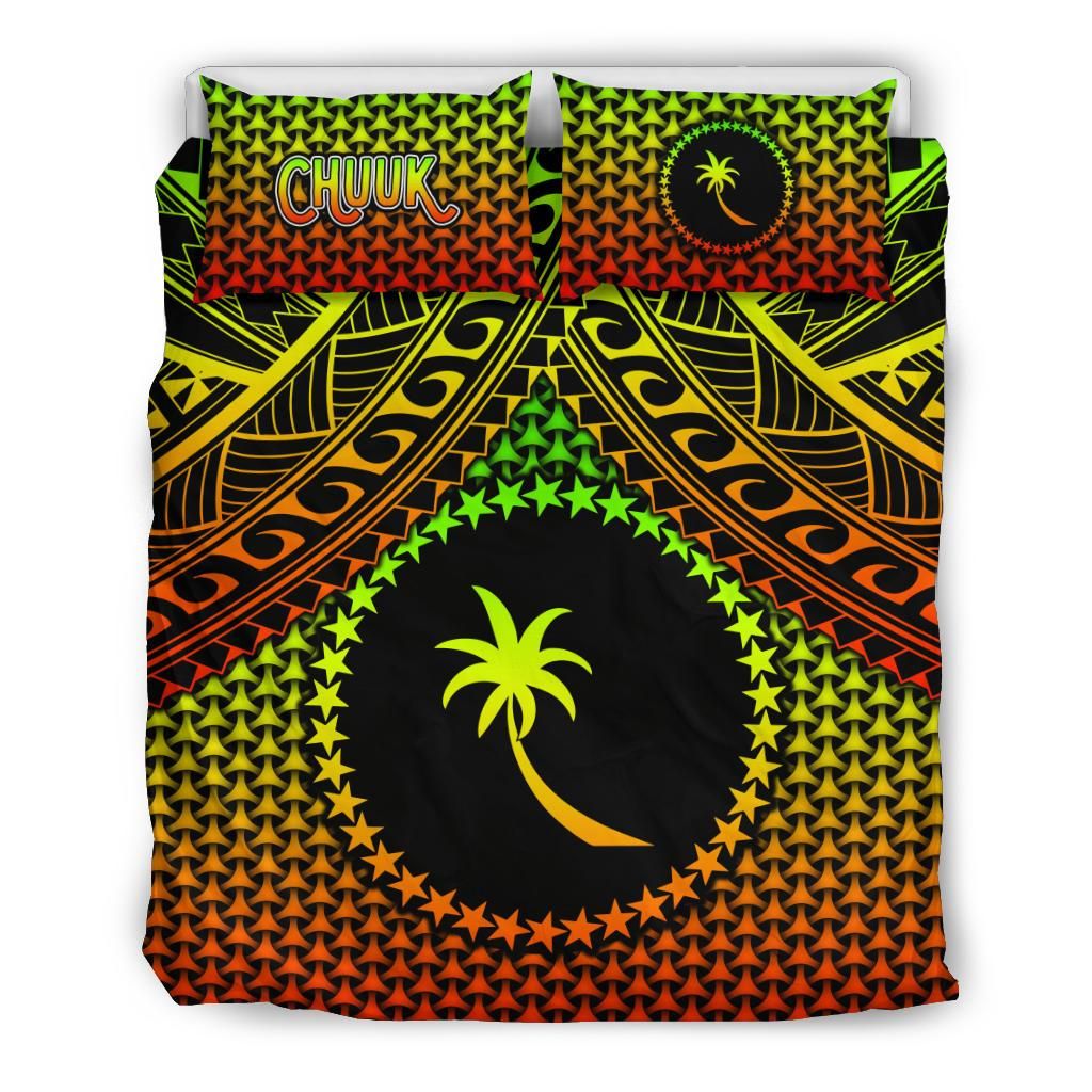 Polynesian Chuuk Bedding Set - Reggae Vintage Polynesian Patterns