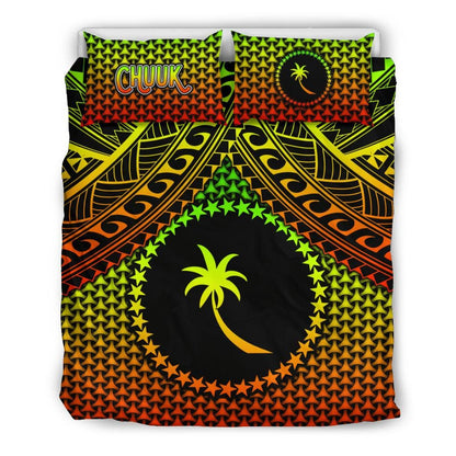 Polynesian Chuuk Bedding Set - Reggae Vintage Polynesian Patterns