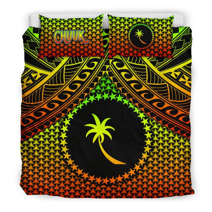 Polynesian Chuuk Bedding Set - Reggae Vintage Polynesian Patterns