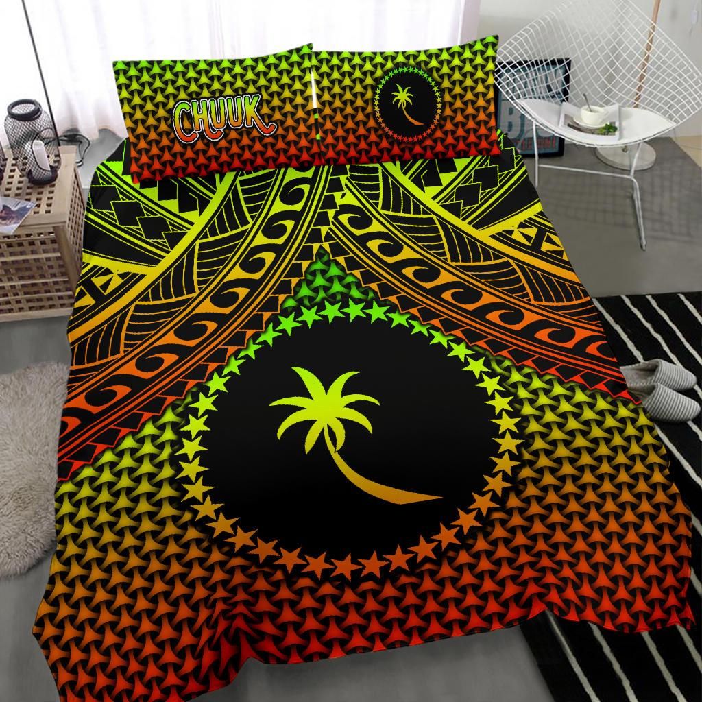 Polynesian Chuuk Bedding Set - Reggae Vintage Polynesian Patterns