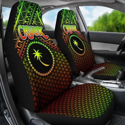 Polynesian Chuuk Car Seat Covers - Reggae Vintage Polynesian Patterns