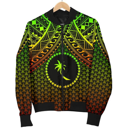 Polynesian Chuuk Bomber Jacket - Reggae Vintage Polynesian Patterns