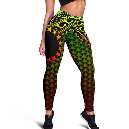 Polynesian Cook Islands Legging - Reggae Vintage Polynesian Patterns