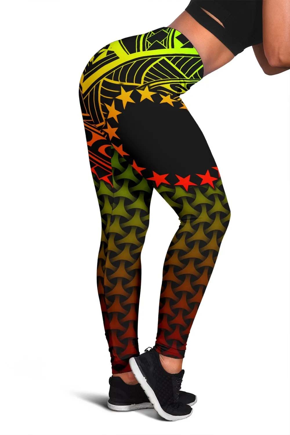 Polynesian Cook Islands Legging - Reggae Vintage Polynesian Patterns