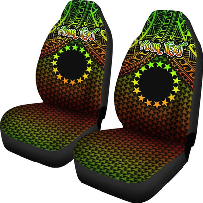 Polynesian Cook Islands Personalised Car Seat Covers - Reggae Vintage Polynesian Patterns