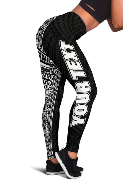 Polynesian Custom Personalised Legging - Black Style