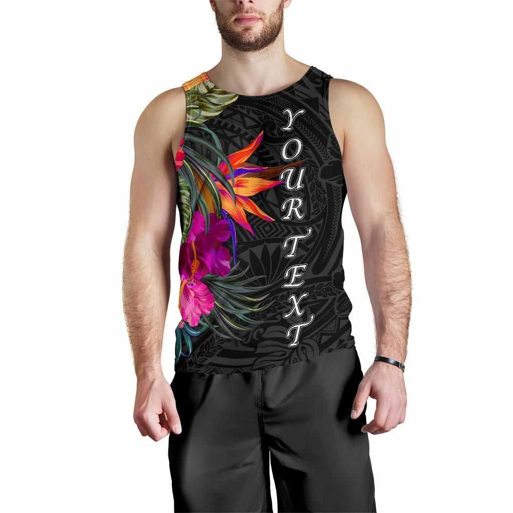 Polynesian Custom Personalised Men Tank Top - Hibiscus Pattern