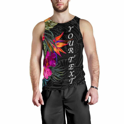 Polynesian Custom Personalised Men Tank Top - Hibiscus Pattern