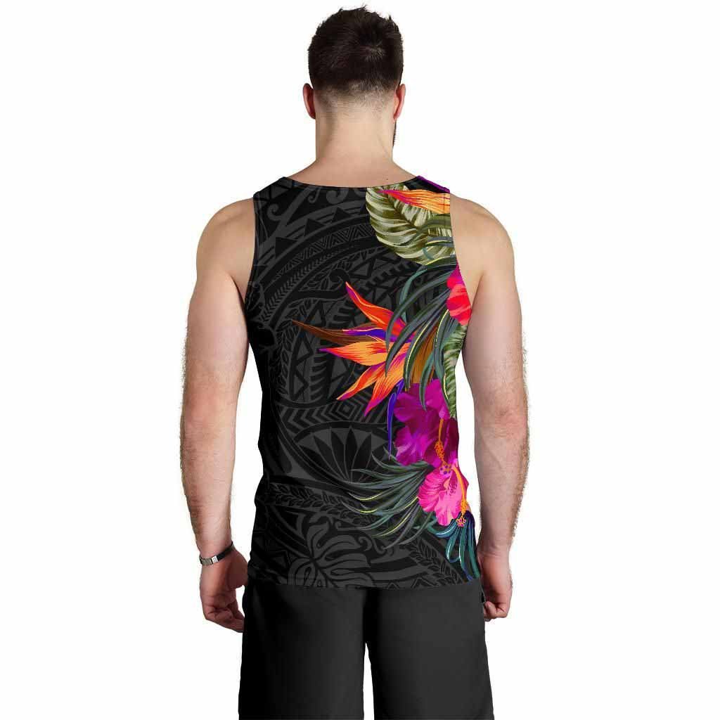 Polynesian Custom Personalised Men Tank Top - Hibiscus Pattern