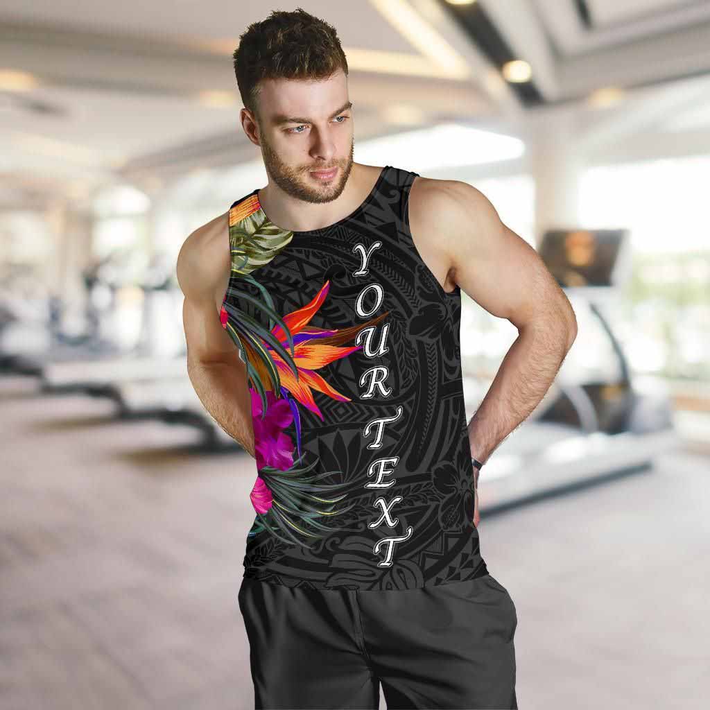 Polynesian Custom Personalised Men Tank Top - Hibiscus Pattern