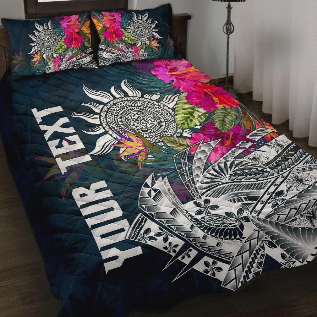 Polynesian Custom Personalised Quilt Bed Set - Summer Vibes