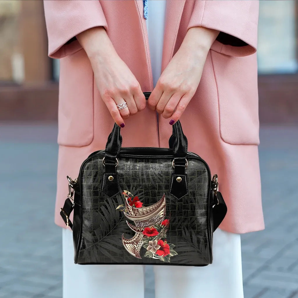 Polynesian Custom Personalised Shoulder Handbag - Polynesian Tribal Vintage Style