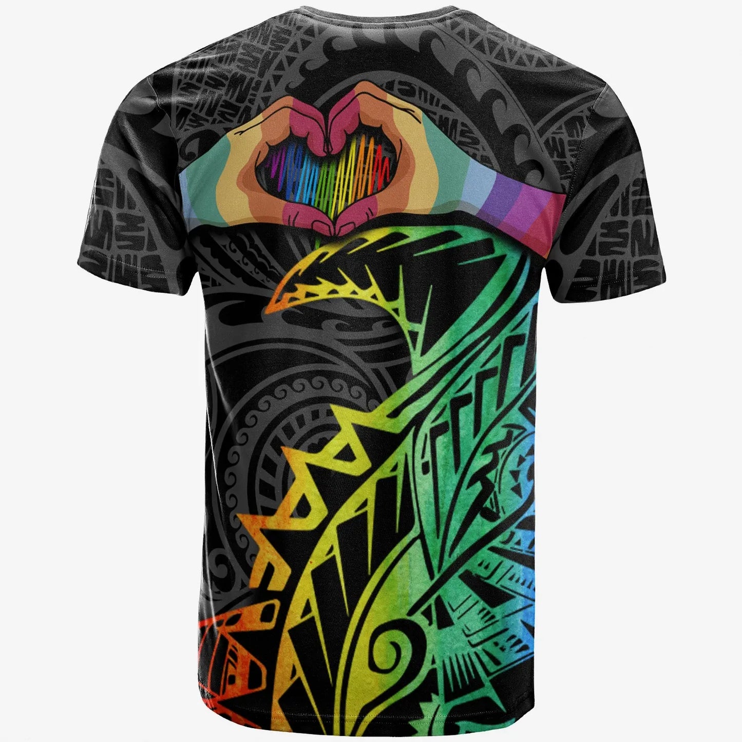 Polynesian Custom Personalized T-Shirt - LGBT Heartbeat
