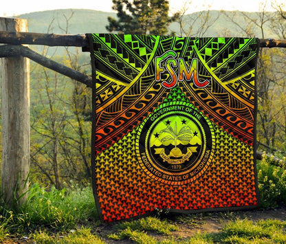 Polynesian Federated States of Micronesia Personalised Premium Quilt- Reggae Vintage Polynesian Patterns