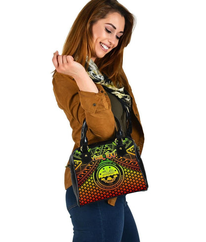 Polynesian Federated States Of Micronesia Personalised Shoulder Handbags- Reggae Vintage Polynesian Patterns