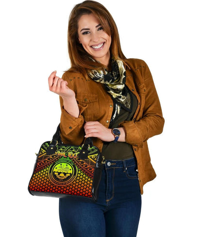 Polynesian Federated States Of Micronesia Personalised Shoulder Handbags- Reggae Vintage Polynesian Patterns