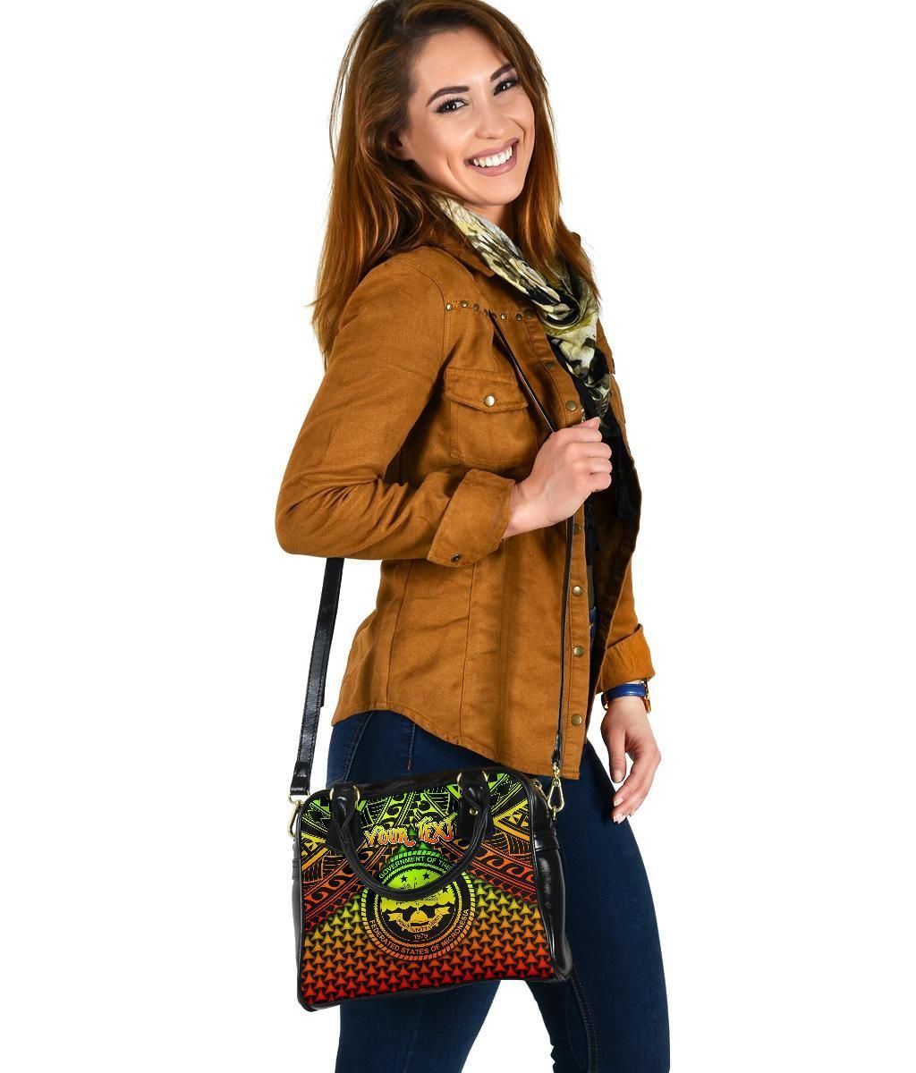 Polynesian Federated States Of Micronesia Personalised Shoulder Handbags- Reggae Vintage Polynesian Patterns