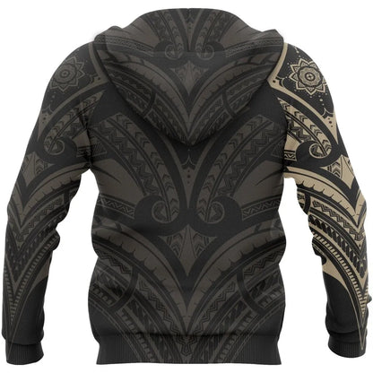 Polynesian Hoodie - Polynesian Flower Tattoo Style