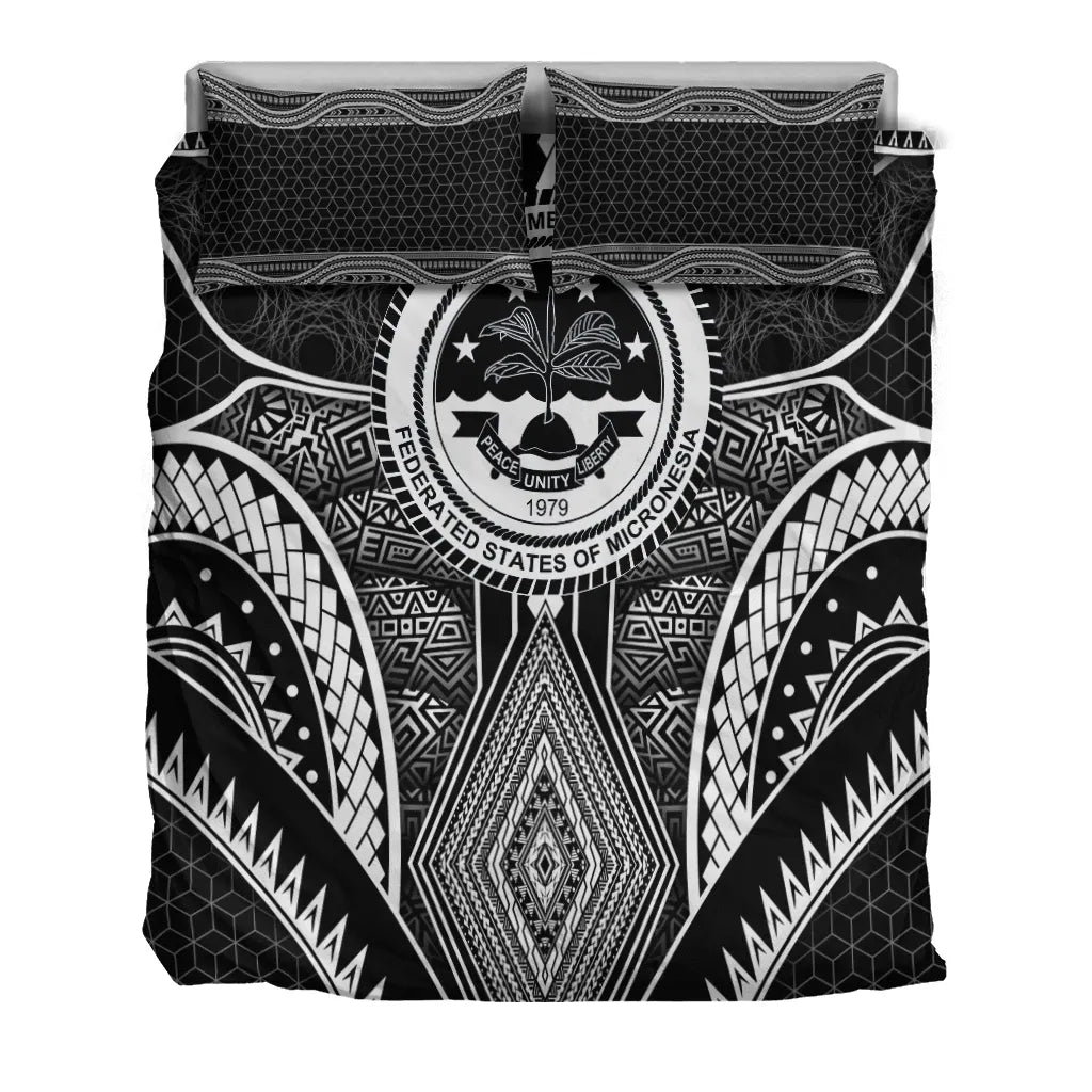 Polynesian FSM Bedding Set - Poly Pattern With Coa Federated States Of Micronesia