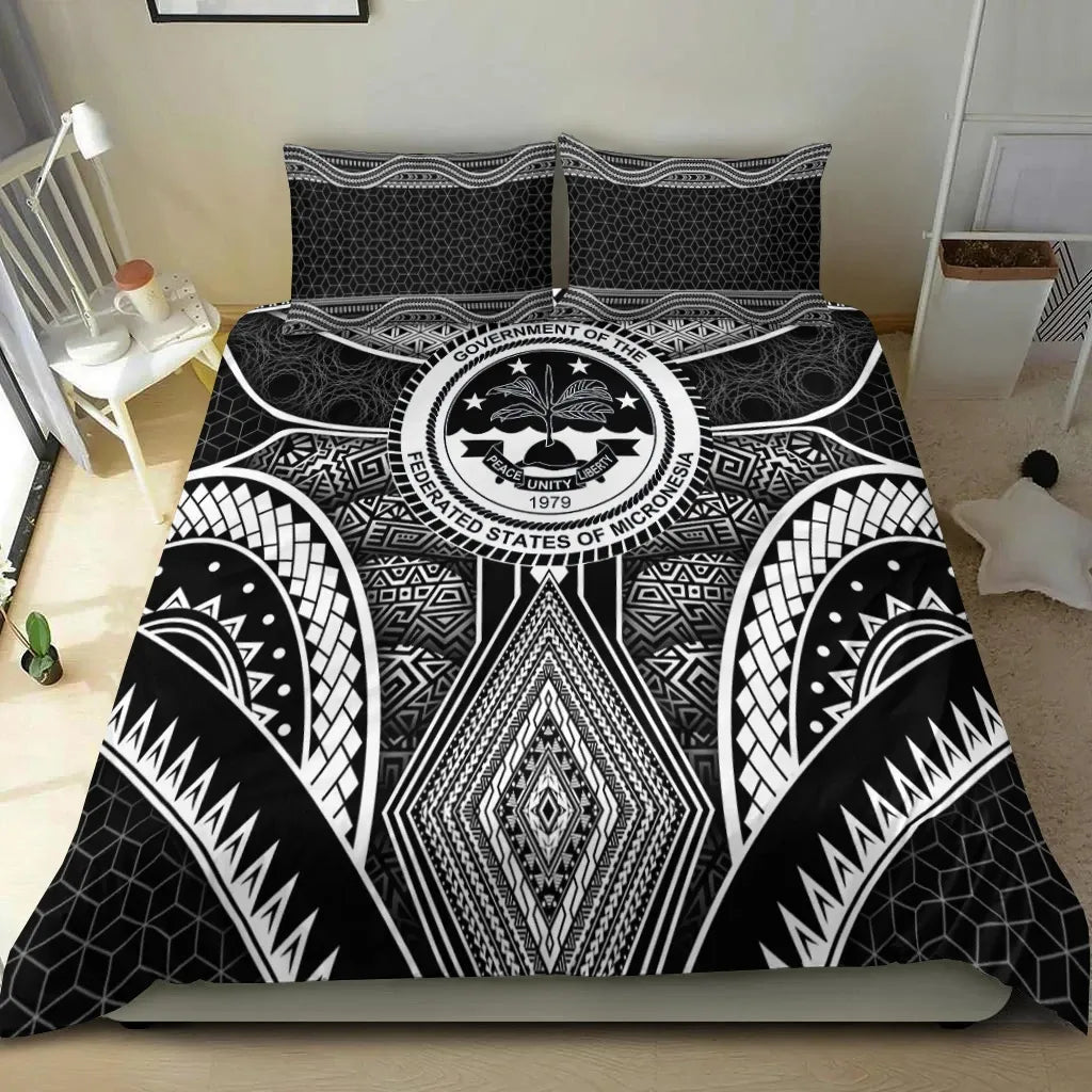 Polynesian FSM Bedding Set - Poly Pattern With Coa Federated States Of Micronesia