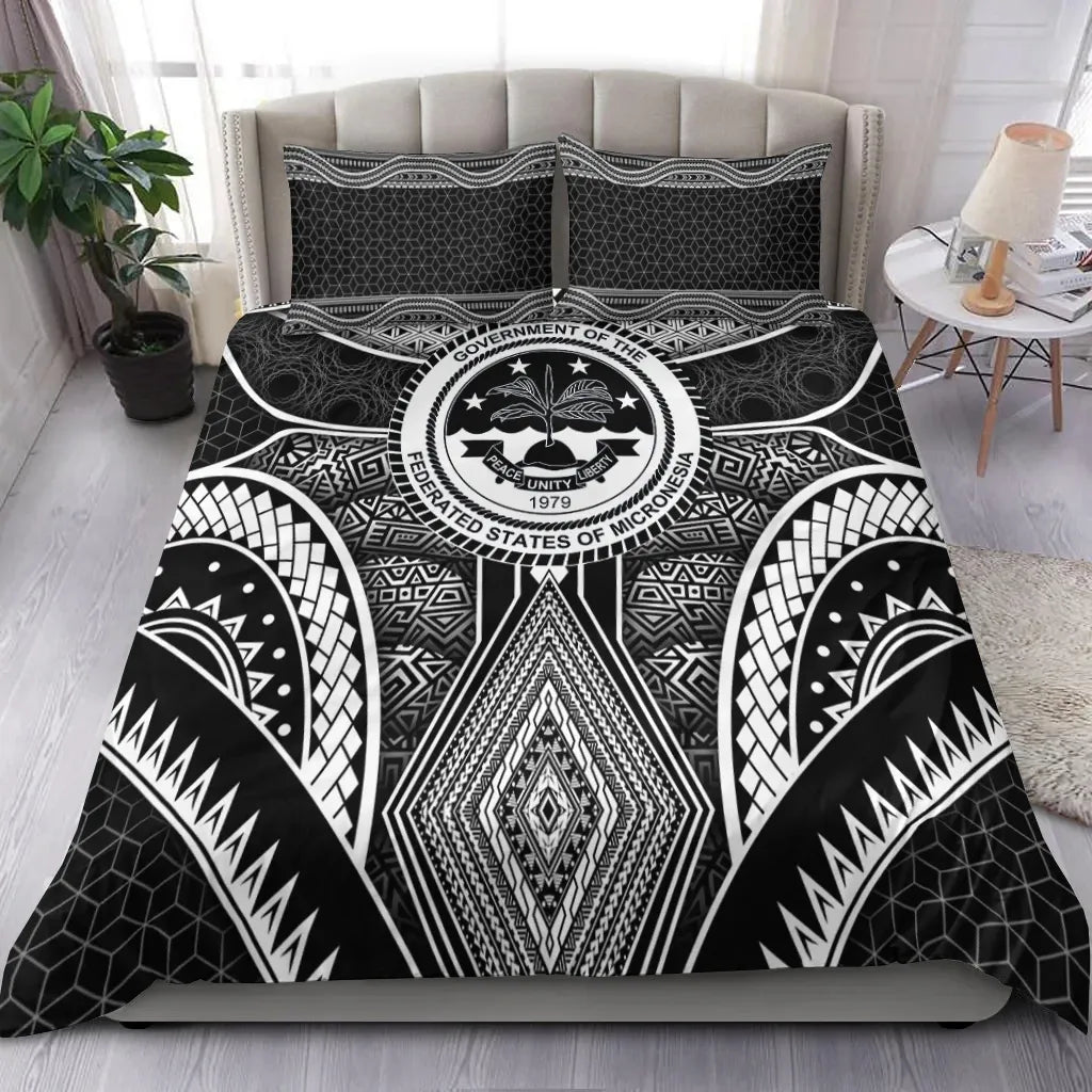 Polynesian FSM Bedding Set - Poly Pattern With Coa Federated States Of Micronesia
