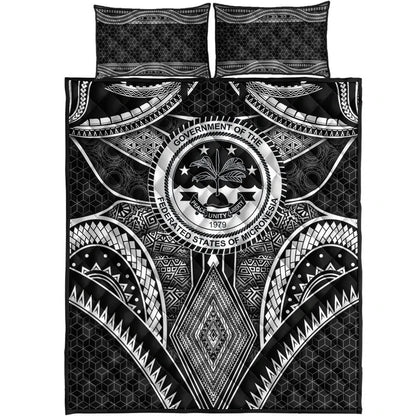 Polynesian FSM Quilt Bed Set - Poly Pattern With COA Federated States of Micronesia