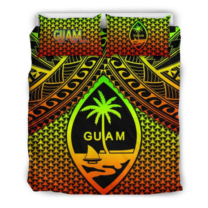 Polynesian Guam Bedding Set - Reggae Vintage Polynesian Patterns