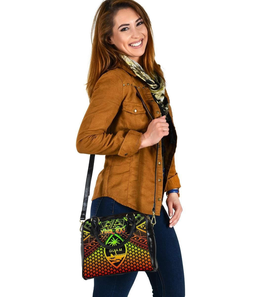 Polynesian Guam Personalised Shoulder Handbag - Reggae Vintage Polynesian Patterns