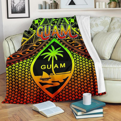 Polynesian Guam Premium Blanket - Reggae Vintage Polynesian Patterns