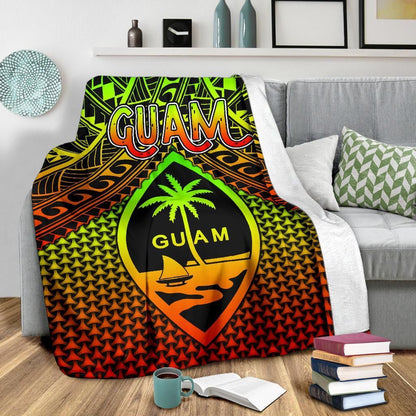 Polynesian Guam Premium Blanket - Reggae Vintage Polynesian Patterns