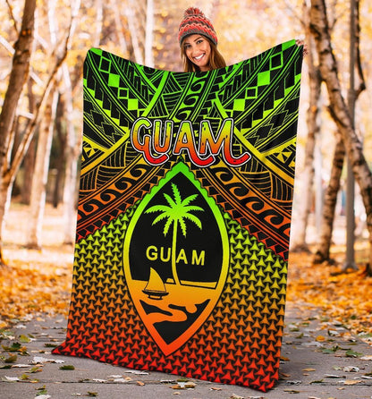 Polynesian Guam Premium Blanket - Reggae Vintage Polynesian Patterns