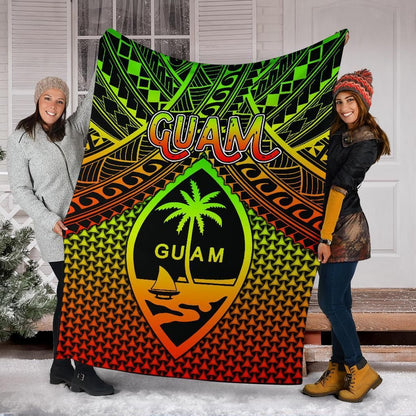 Polynesian Guam Premium Blanket - Reggae Vintage Polynesian Patterns