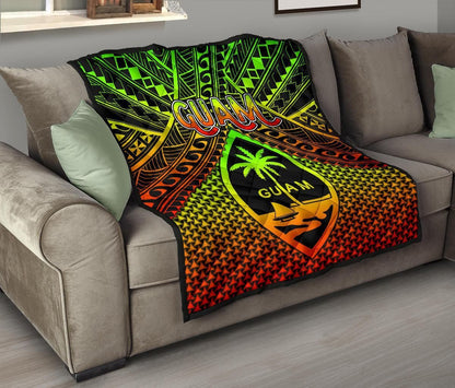 Polynesian Guam Premium Quilt - Reggae Vintage Polynesian Patterns