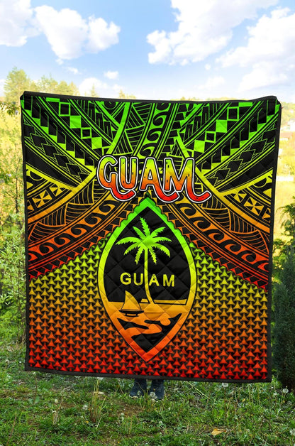 Polynesian Guam Premium Quilt - Reggae Vintage Polynesian Patterns