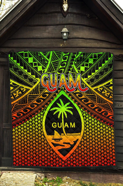 Polynesian Guam Premium Quilt - Reggae Vintage Polynesian Patterns