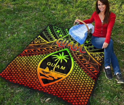 Polynesian Guam Premium Quilt - Reggae Vintage Polynesian Patterns