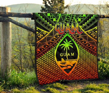 Polynesian Guam Premium Quilt - Reggae Vintage Polynesian Patterns